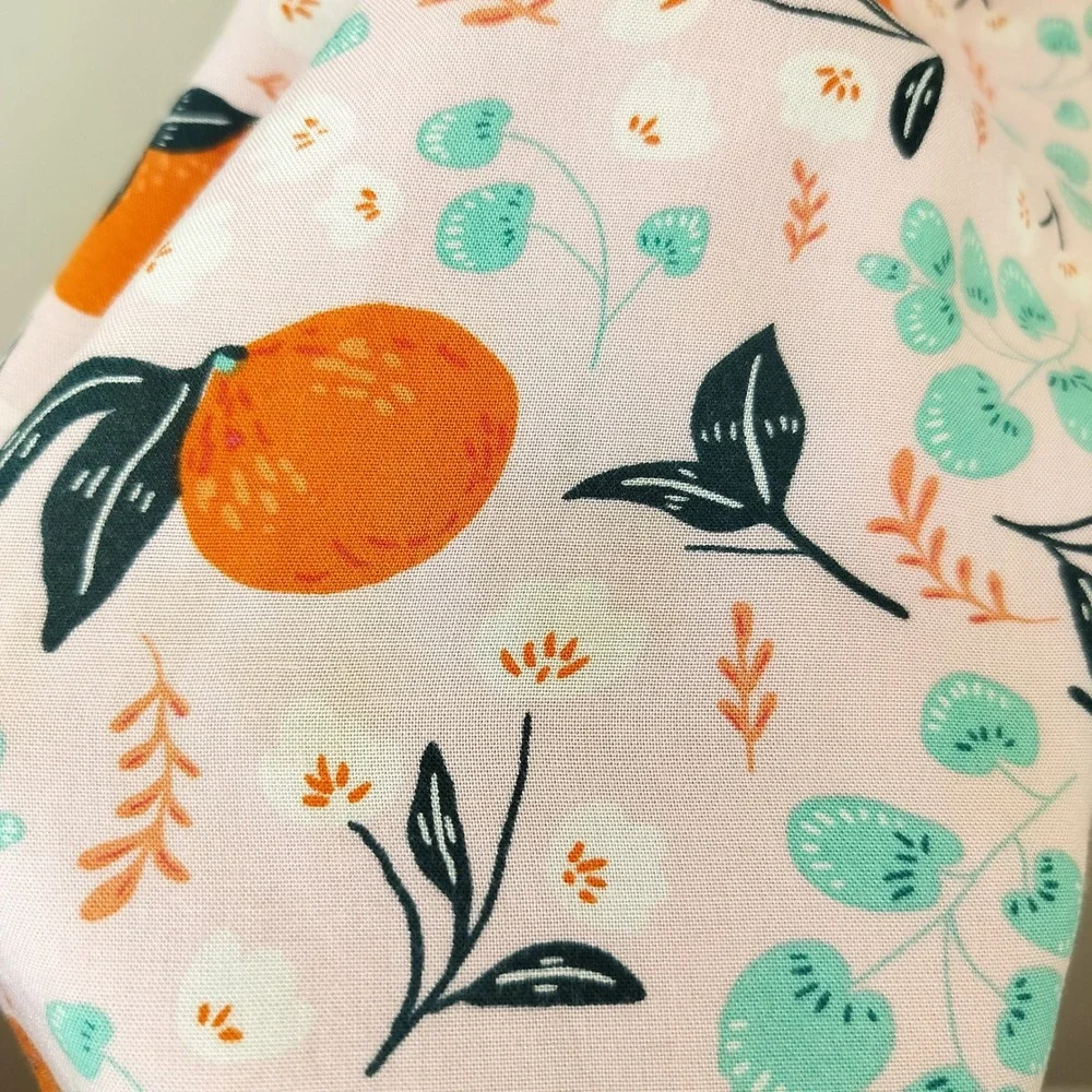 Matilda Jane Joanna Gaines Dress 12 Girls Fresh Squeezed Oranges Striped Floral